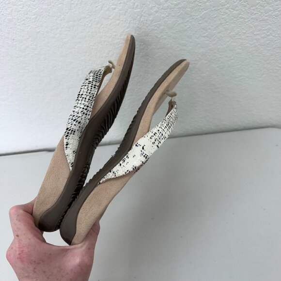Vionic Davina Snake Skin Flip Flop Thong Sandals Toe Post Shoes Womens size 10 - Picture 7 of 8